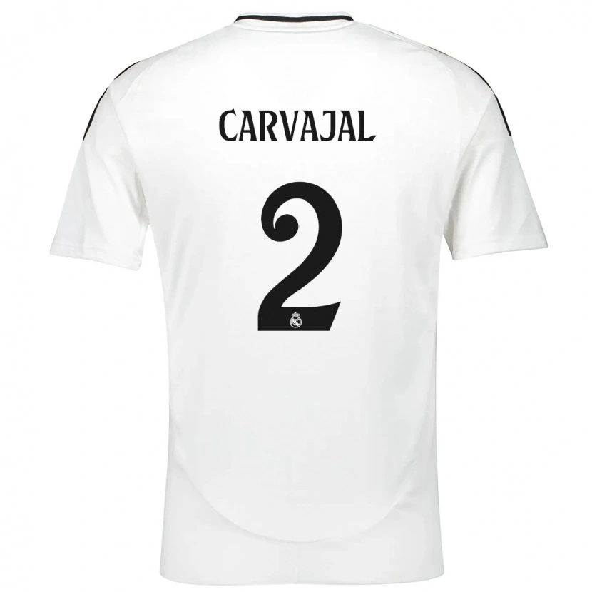 Danxen Niño Camiseta Daniel Carvajal #2 Blanco 1ª Equipación 2024/25 La Camisa