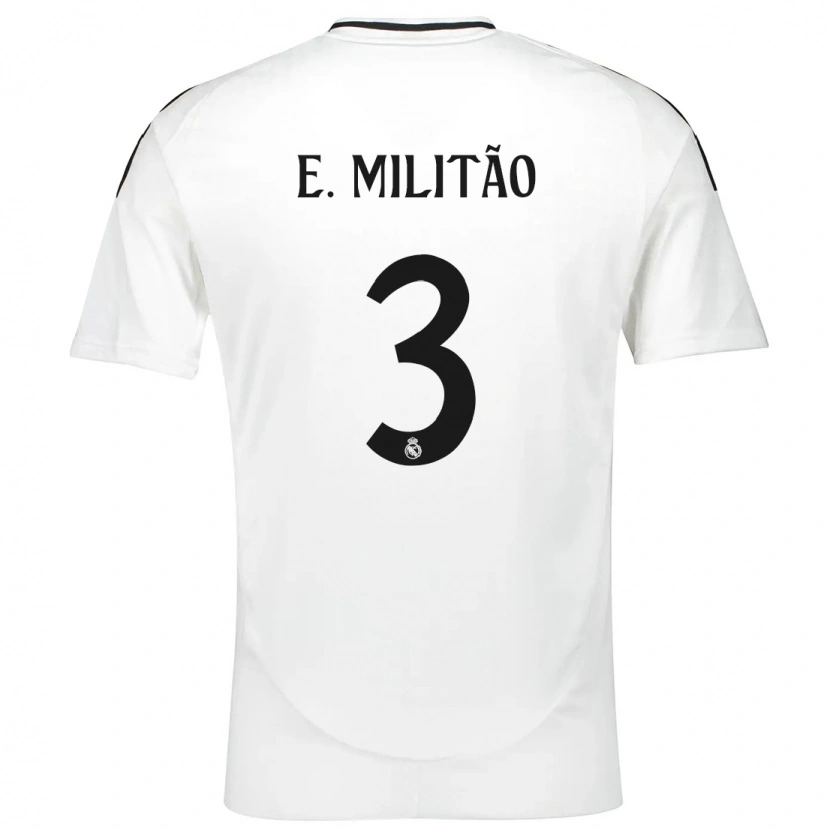 Danxen Niño Camiseta Éder Militão #3 Blanco 1ª Equipación 2024/25 La Camisa