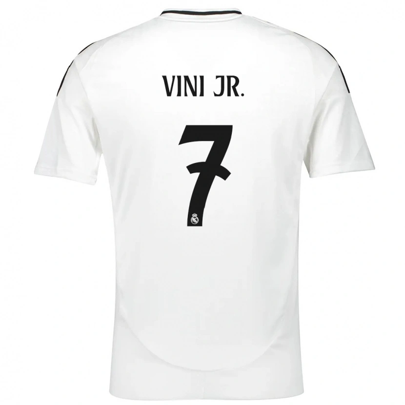 Danxen Niño Camiseta Vinicius Junior #7 Blanco 1ª Equipación 2024/25 La Camisa