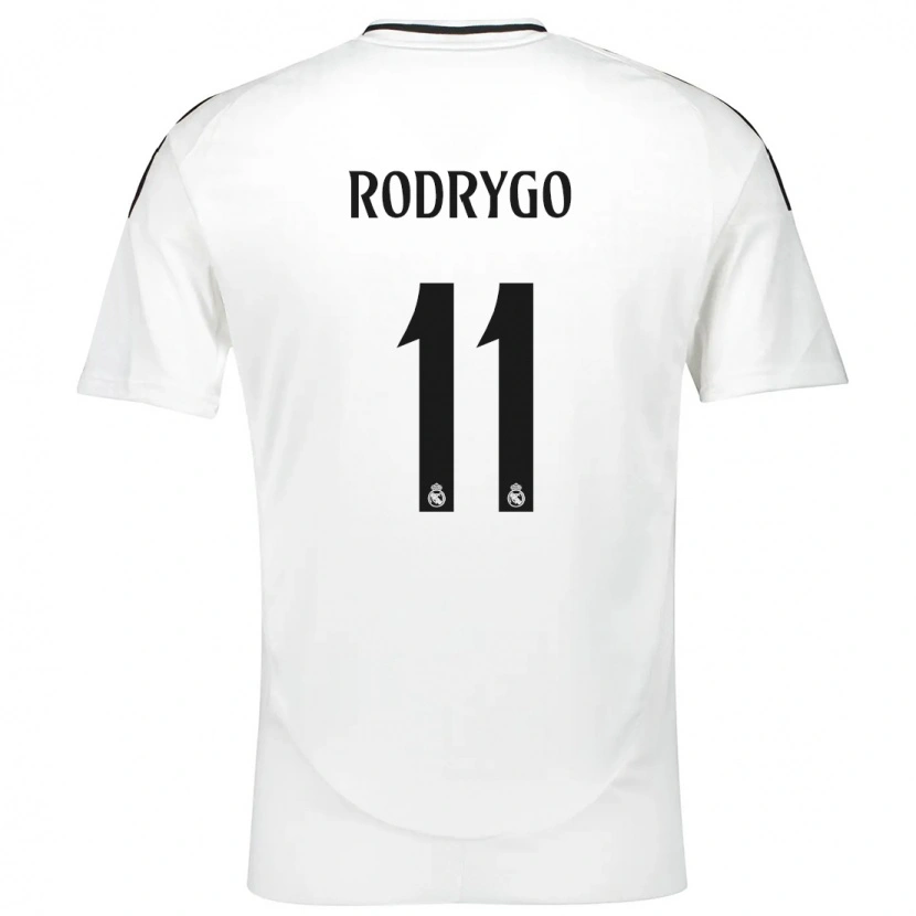 Danxen Niño Camiseta Rodrygo #11 Blanco 1ª Equipación 2024/25 La Camisa