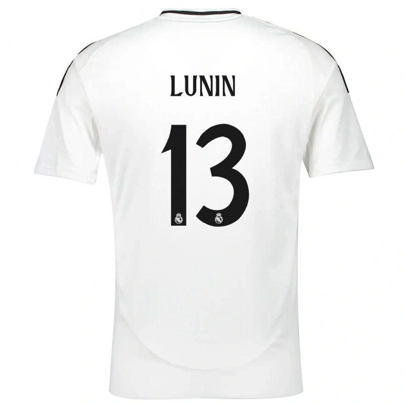 Danxen Niño Camiseta Andriy Lunin #13 Blanco 1ª Equipación 2024/25 La Camisa