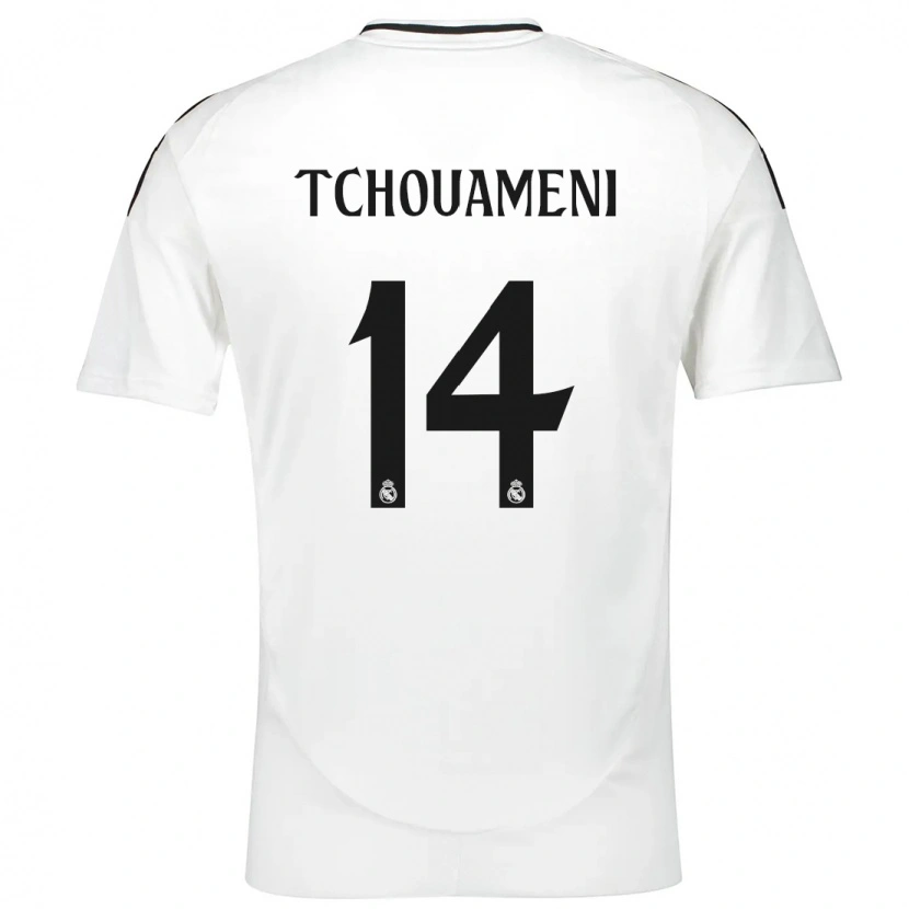 Danxen Niño Camiseta Aurélien Tchouaméni #14 Blanco 1ª Equipación 2024/25 La Camisa