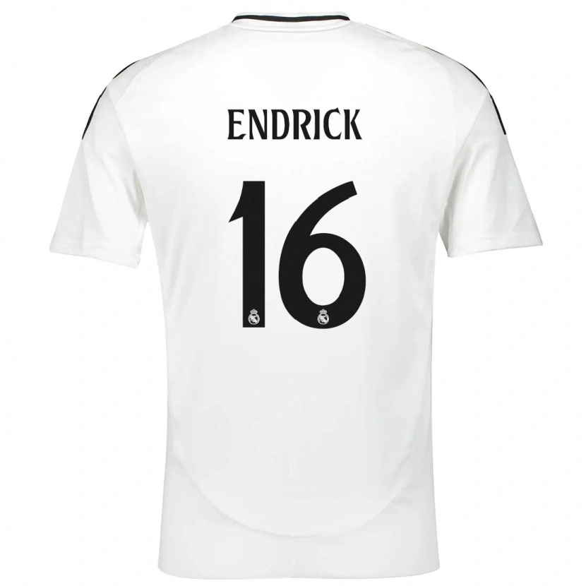 Danxen Niño Camiseta Endrick #16 Blanco 1ª Equipación 2024/25 La Camisa