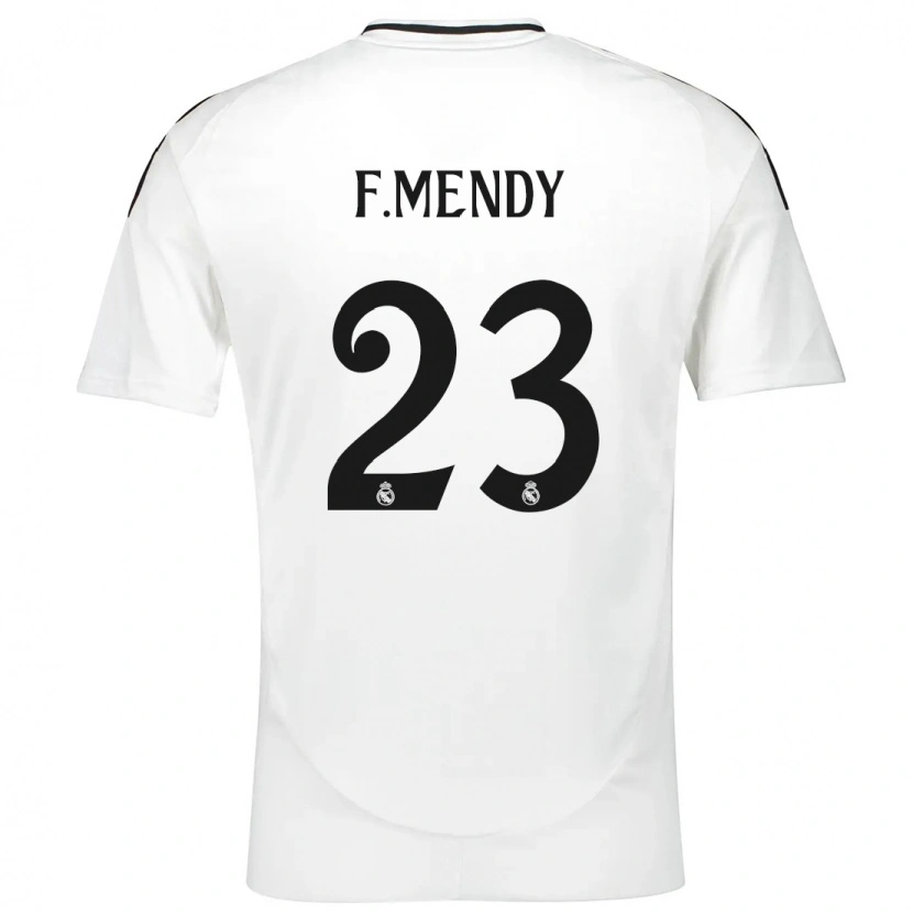 Danxen Niño Camiseta Ferland Mendy #23 Blanco 1ª Equipación 2024/25 La Camisa