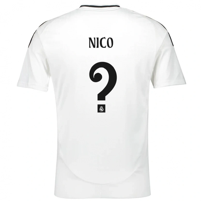 Danxen Niño Camiseta Nico Sánchez #0 Blanco 1ª Equipación 2024/25 La Camisa