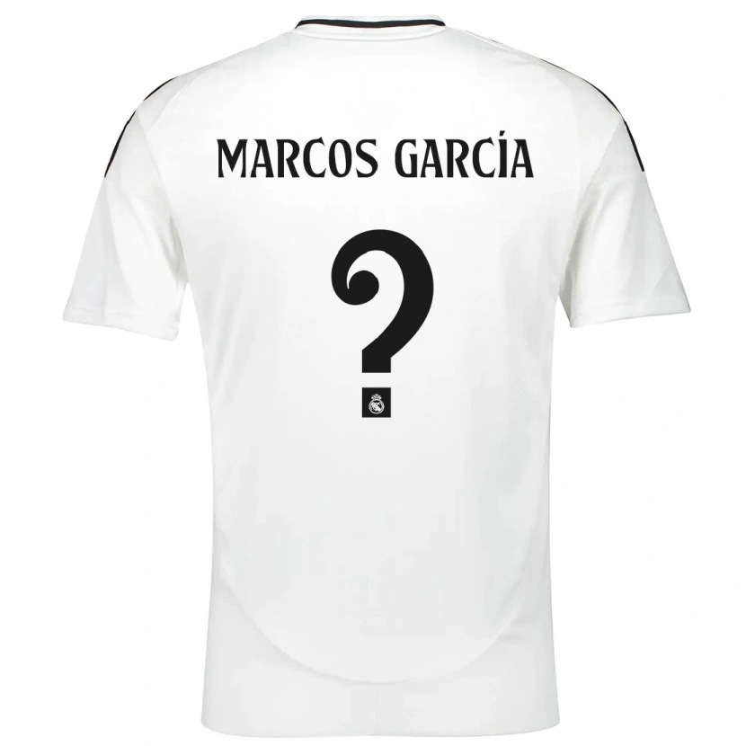 Danxen Niño Camiseta Marcos García #0 Blanco 1ª Equipación 2024/25 La Camisa