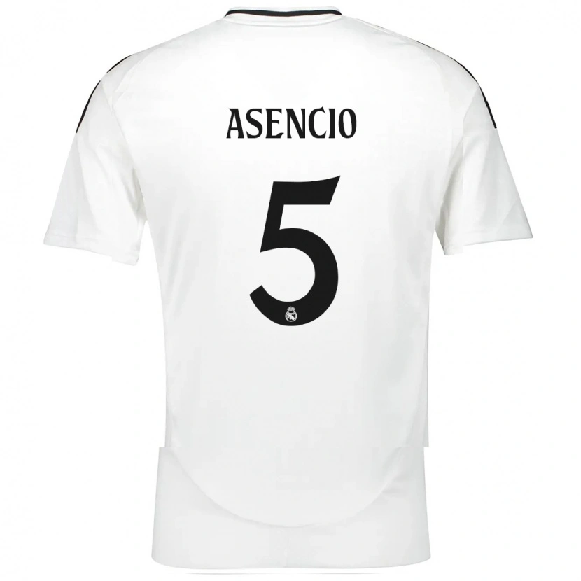 Danxen Niño Camiseta Raúl Asencio #5 Blanco 1ª Equipación 2024/25 La Camisa