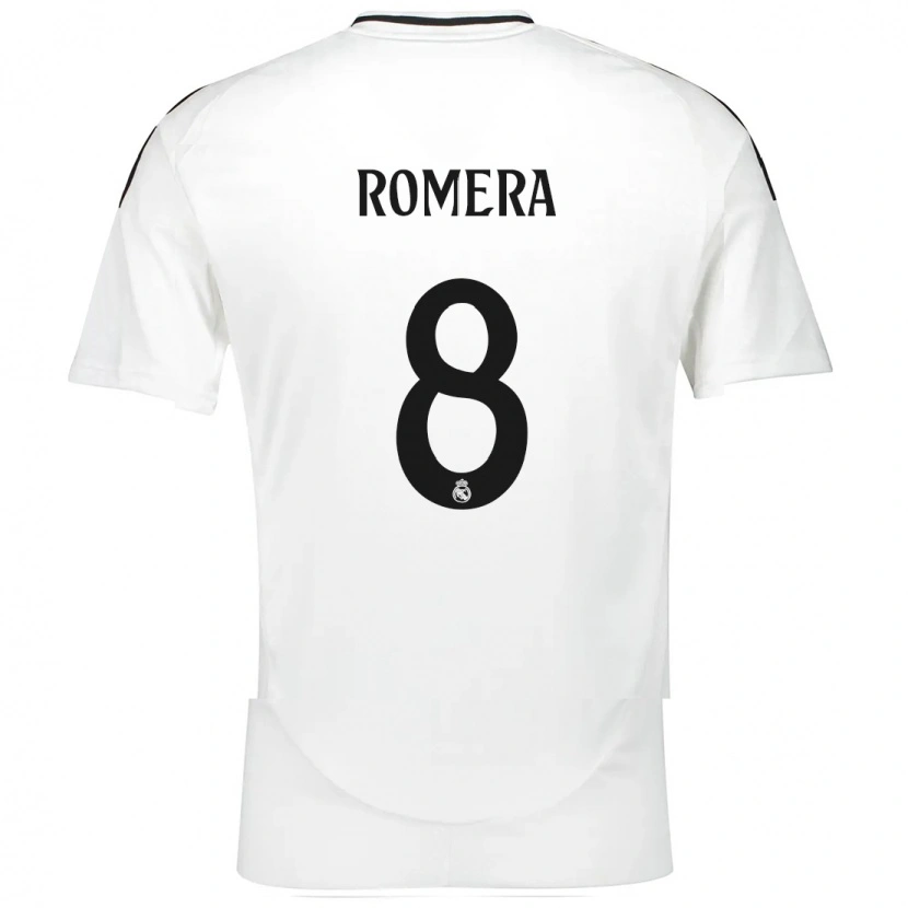 Danxen Niño Camiseta Miguel Romera #8 Blanco 1ª Equipación 2024/25 La Camisa