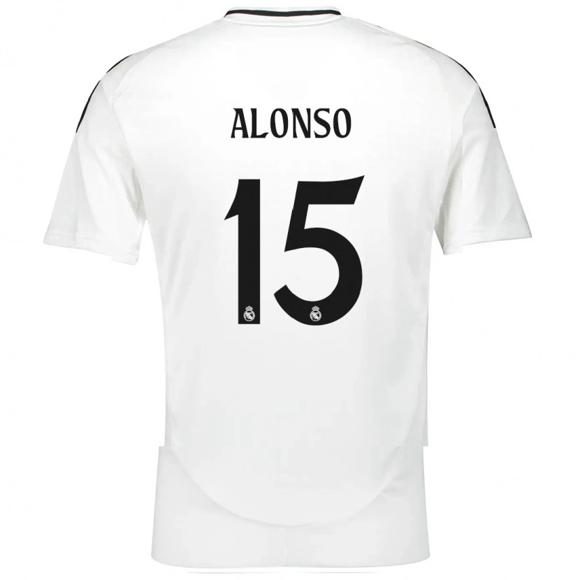 Danxen Niño Camiseta Borja Alonso #15 Blanco 1ª Equipación 2024/25 La Camisa