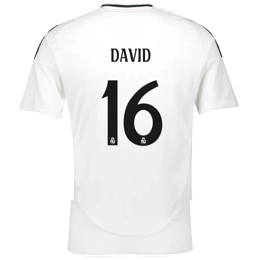 Danxen Niño Camiseta Antonio David #16 Blanco 1ª Equipación 2024/25 La Camisa