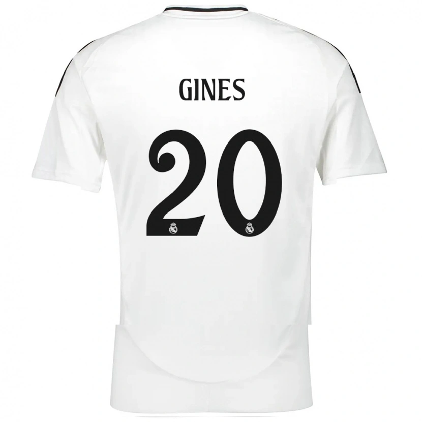 Danxen Niño Camiseta Álvaro Ginés #20 Blanco 1ª Equipación 2024/25 La Camisa