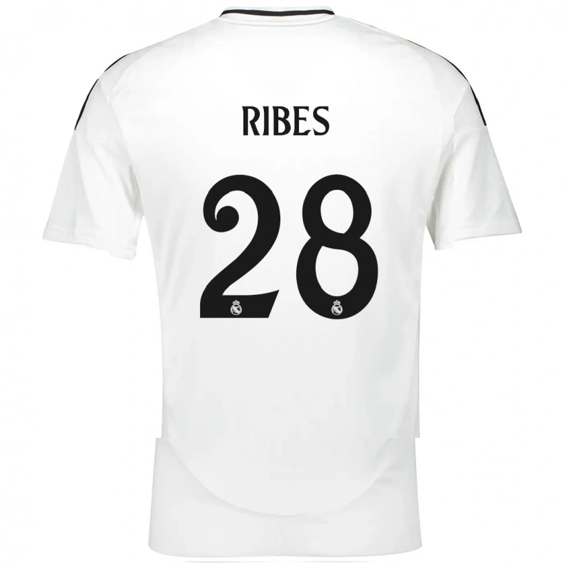 Danxen Niño Camiseta Kike Ribes #28 Blanco 1ª Equipación 2024/25 La Camisa