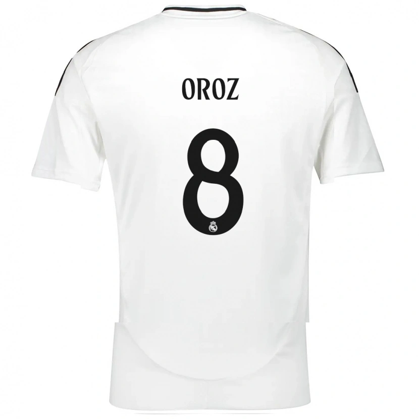 Danxen Niño Camiseta Maite Oroz #8 Blanco 1ª Equipación 2024/25 La Camisa