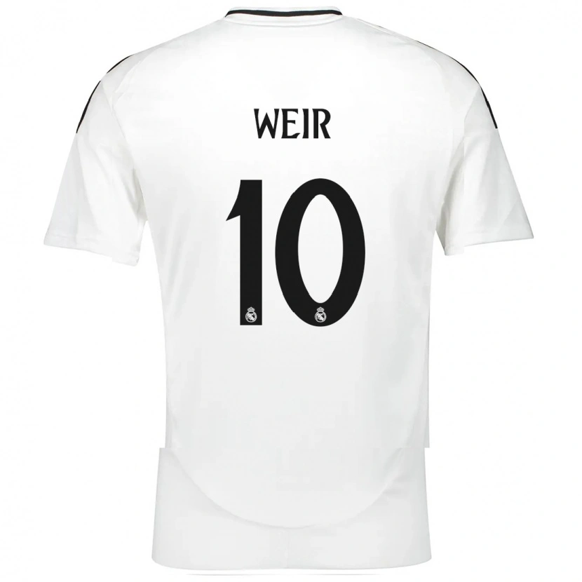 Danxen Niño Camiseta Caroline Weir #10 Blanco 1ª Equipación 2024/25 La Camisa