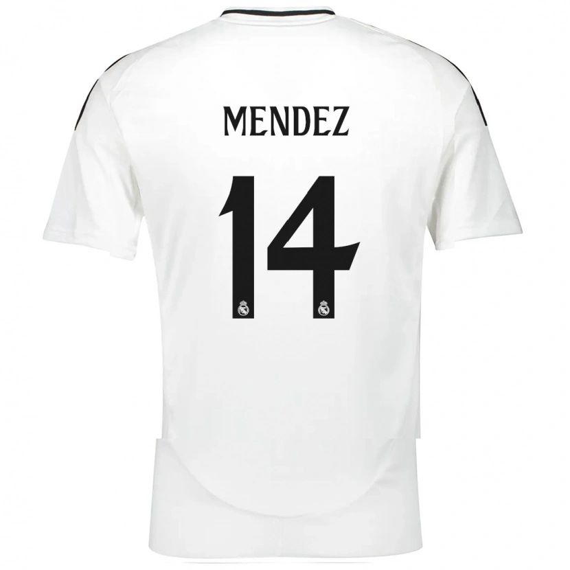 Danxen Niño Camiseta María Méndez #14 Blanco 1ª Equipación 2024/25 La Camisa