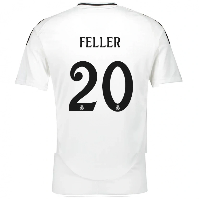 Danxen Niño Camiseta Naomie Feller #20 Blanco 1ª Equipación 2024/25 La Camisa