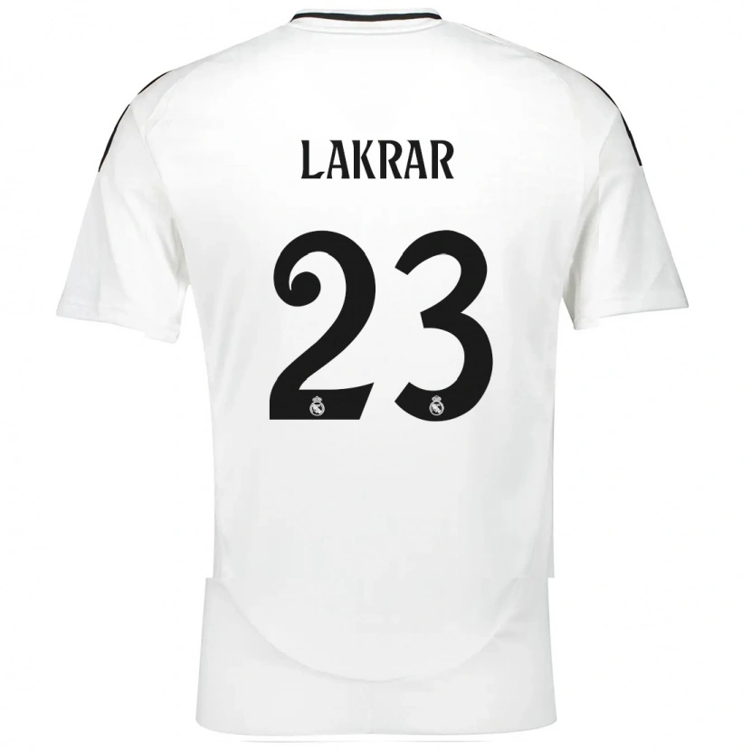 Danxen Niño Camiseta Maëlle Lakrar #23 Blanco 1ª Equipación 2024/25 La Camisa