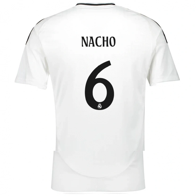 Danxen Niño Camiseta Nacho Fernández #6 Blanco 1ª Equipación 2024/25 La Camisa