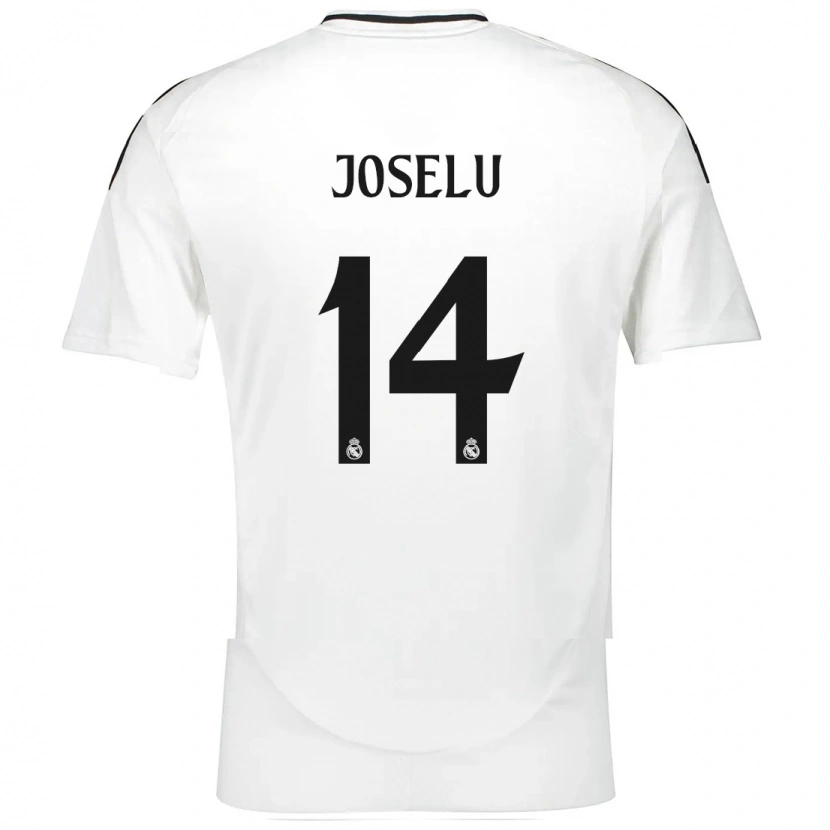 Danxen Niño Camiseta Joselu #14 Blanco 1ª Equipación 2024/25 La Camisa