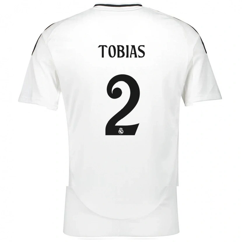 Danxen Niño Camiseta Vinícius Tobias #2 Blanco 1ª Equipación 2024/25 La Camisa