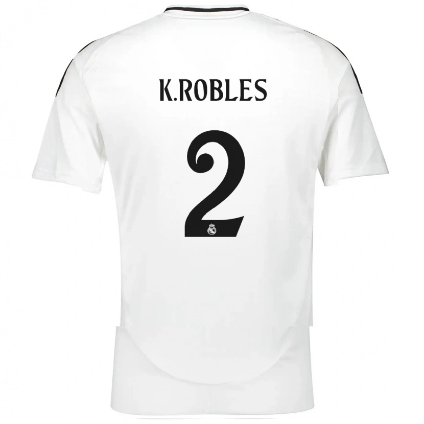 Danxen Niño Camiseta Kenti Robles #2 Blanco 1ª Equipación 2024/25 La Camisa