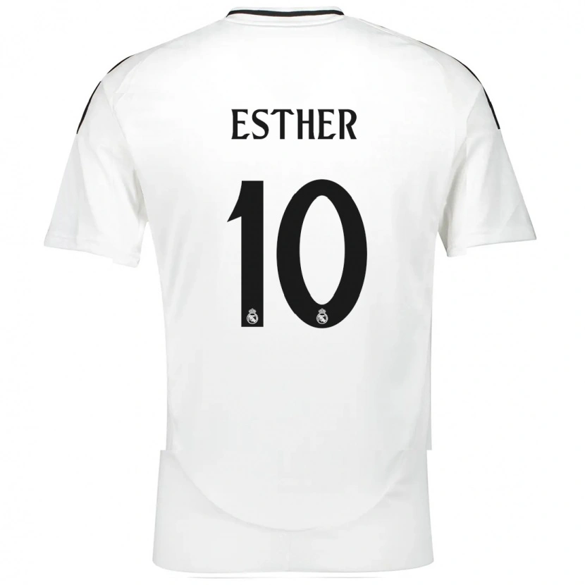 Danxen Niño Camiseta Esther Gonzalez #10 Blanco 1ª Equipación 2024/25 La Camisa