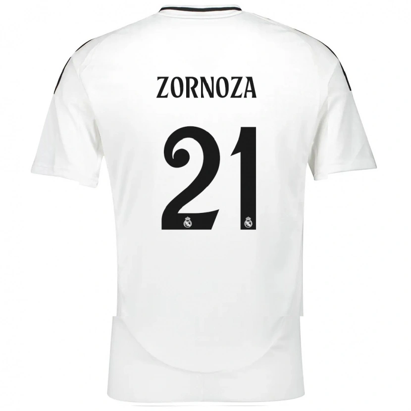 Danxen Niño Camiseta Claudia Zornoza #21 Blanco 1ª Equipación 2024/25 La Camisa