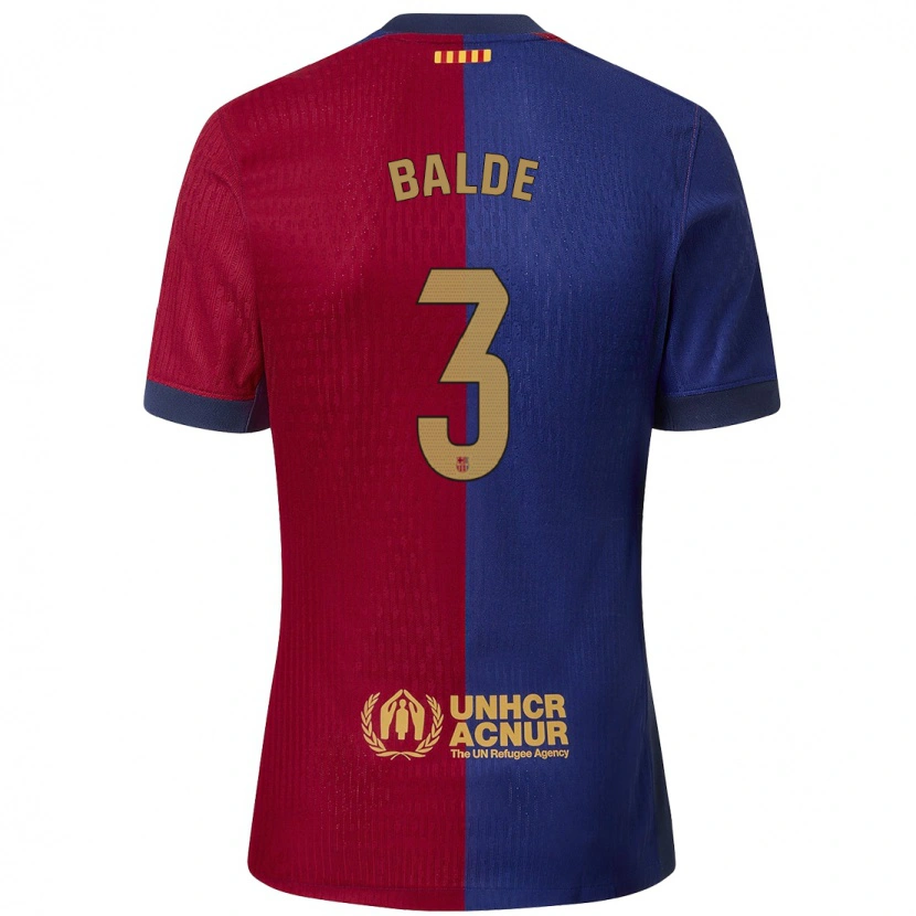 Danxen Niño Camiseta Alejandro Balde #3 Azul Rojo 1ª Equipación 2024/25 La Camisa