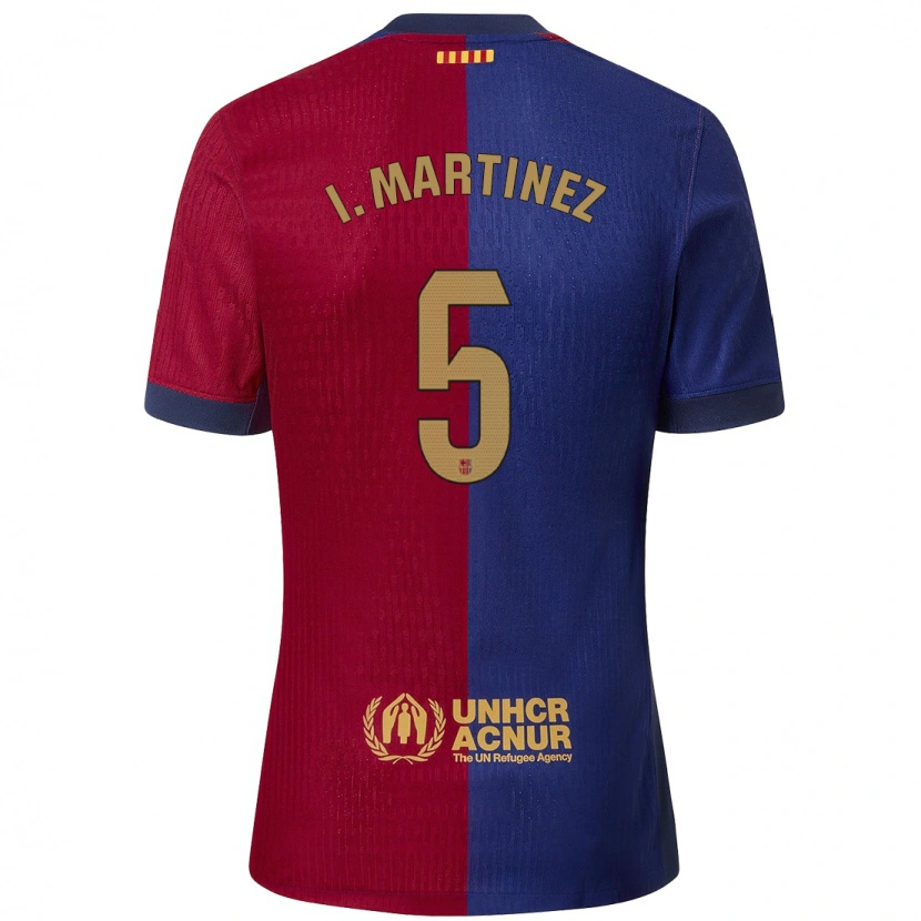 Danxen Niño Camiseta Iñigo Martínez #5 Azul Rojo 1ª Equipación 2024/25 La Camisa