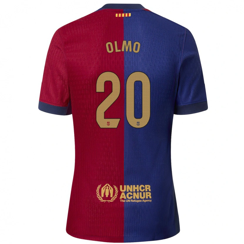 Danxen Niño Camiseta Dani Olmo #20 Azul Rojo 1ª Equipación 2024/25 La Camisa