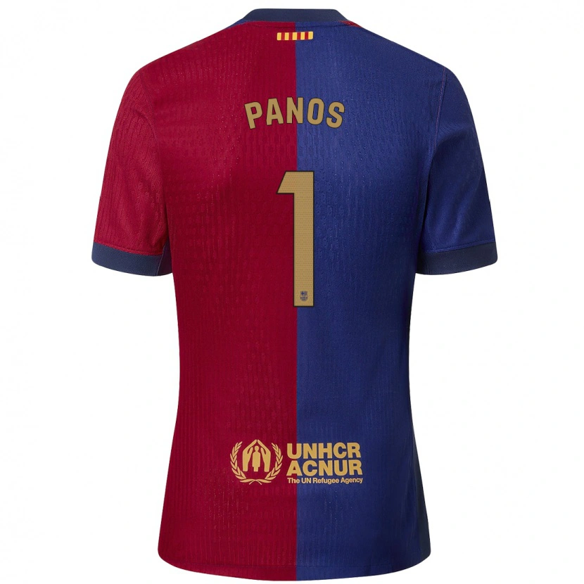 Danxen Niño Camiseta Sandra Panos #1 Azul Rojo 1ª Equipación 2024/25 La Camisa