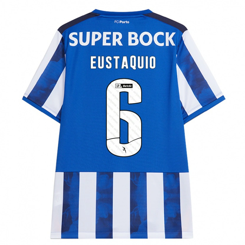 Danxen Niño Camiseta Stephen Eustaquio #6 Azul Blanco 1ª Equipación 2024/25 La Camisa