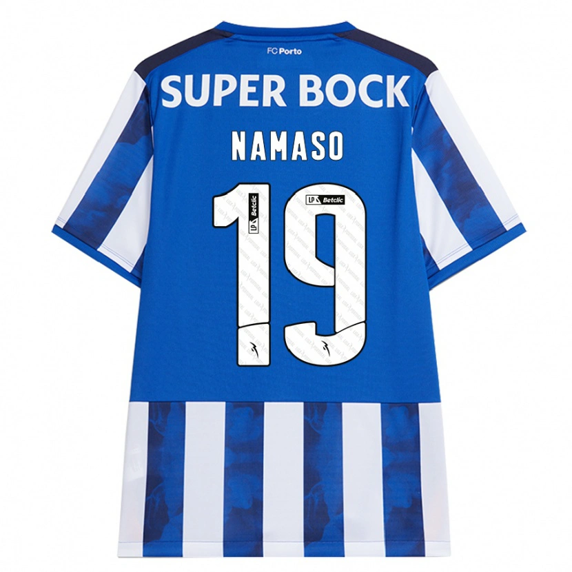 Danxen Niño Camiseta Danny Namaso #19 Azul Blanco 1ª Equipación 2024/25 La Camisa