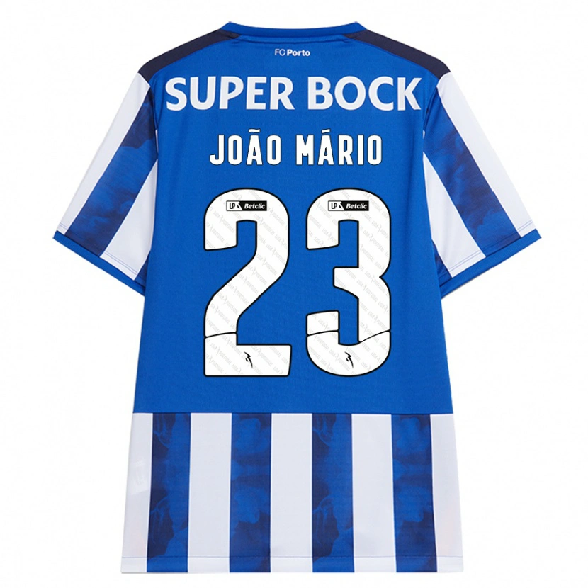 Danxen Niño Camiseta João Mário #23 Azul Blanco 1ª Equipación 2024/25 La Camisa