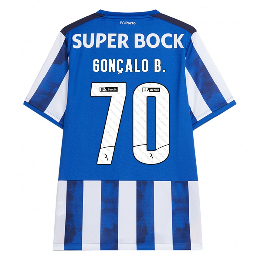 Danxen Niño Camiseta Gonçalo Borges #70 Azul Blanco 1ª Equipación 2024/25 La Camisa