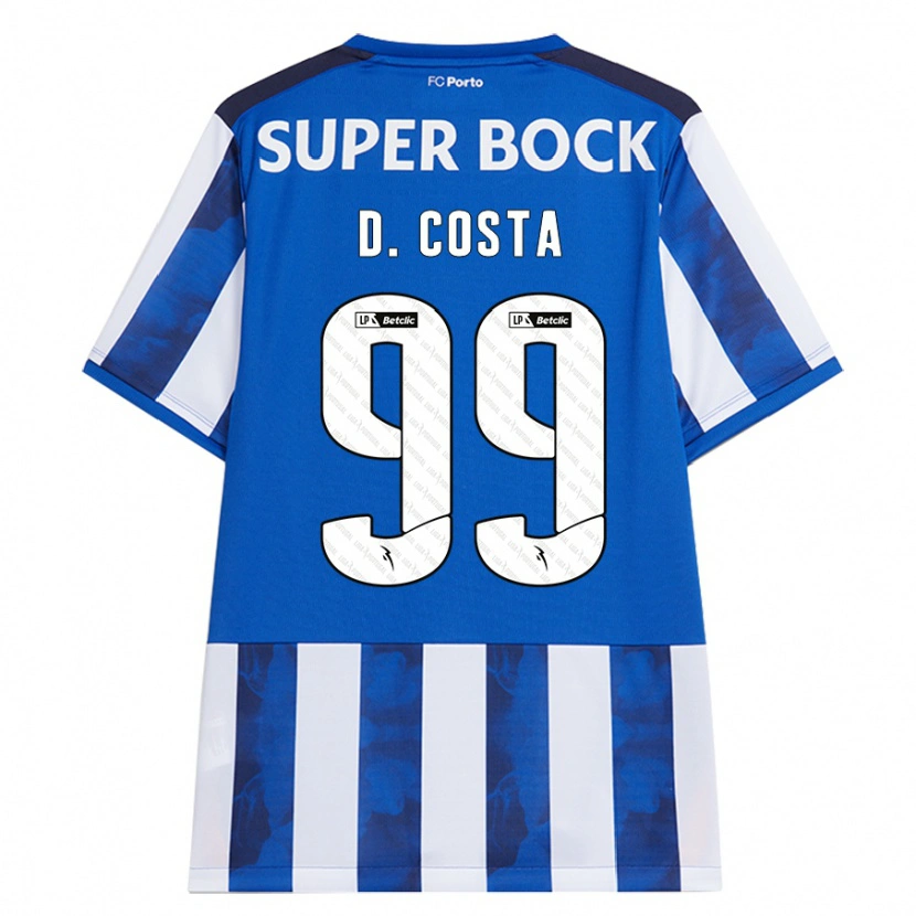 Danxen Niño Camiseta Diogo Costa #99 Azul Blanco 1ª Equipación 2024/25 La Camisa