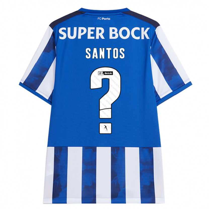 Danxen Niño Camiseta Leonardo Santos #0 Azul Blanco 1ª Equipación 2024/25 La Camisa