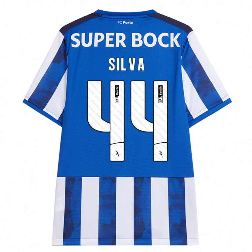 Danxen Niño Camiseta Felipe Silva #44 Azul Blanco 1ª Equipación 2024/25 La Camisa