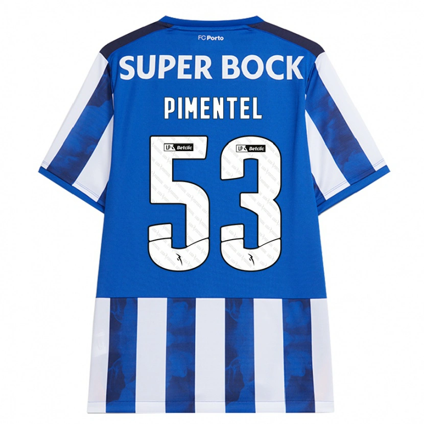 Danxen Niño Camiseta Eric Pimentel #53 Azul Blanco 1ª Equipación 2024/25 La Camisa