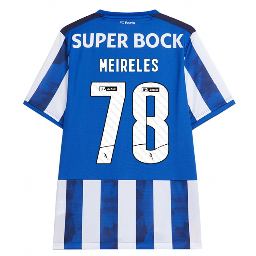 Danxen Niño Camiseta Jorge Meireles #78 Azul Blanco 1ª Equipación 2024/25 La Camisa