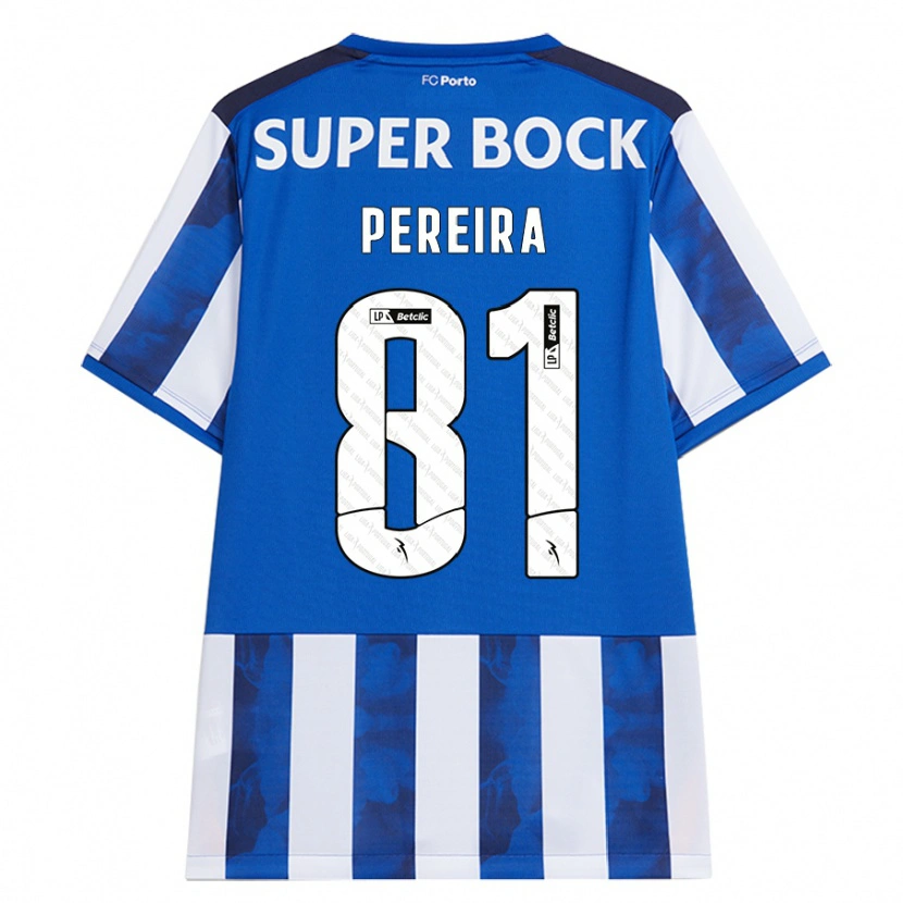 Danxen Niño Camiseta Martim Pereira #81 Azul Blanco 1ª Equipación 2024/25 La Camisa