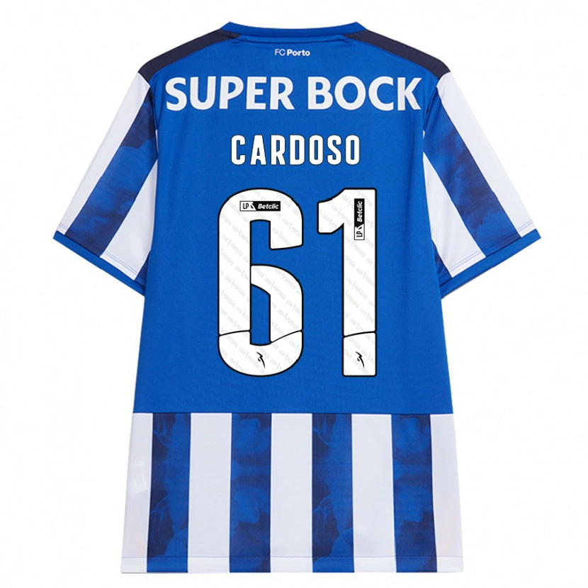 Danxen Niño Camiseta Ivan Cardoso #61 Azul Blanco 1ª Equipación 2024/25 La Camisa