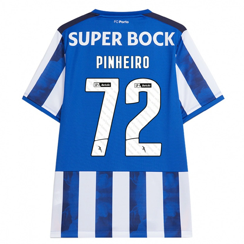 Danxen Niño Camiseta Rodrigo Pinheiro #72 Azul Blanco 1ª Equipación 2024/25 La Camisa