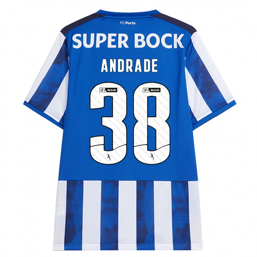 Danxen Niño Camiseta Fernando Andrade #38 Azul Blanco 1ª Equipación 2024/25 La Camisa