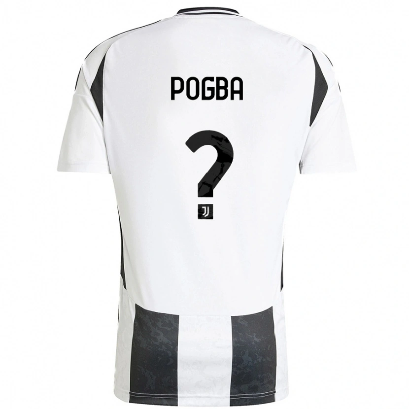 Danxen Niño Camiseta Paul Pogba #0 Blanco Negro 1ª Equipación 2024/25 La Camisa