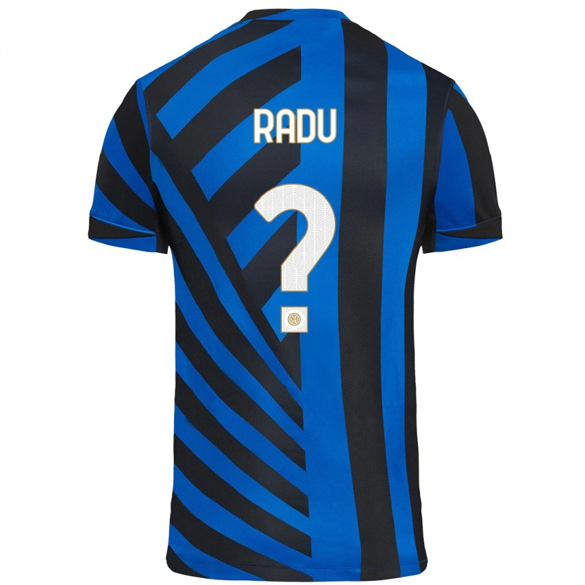 Danxen Niño Camiseta Andrei Radu #0 Azul Negro 1ª Equipación 2024/25 La Camisa