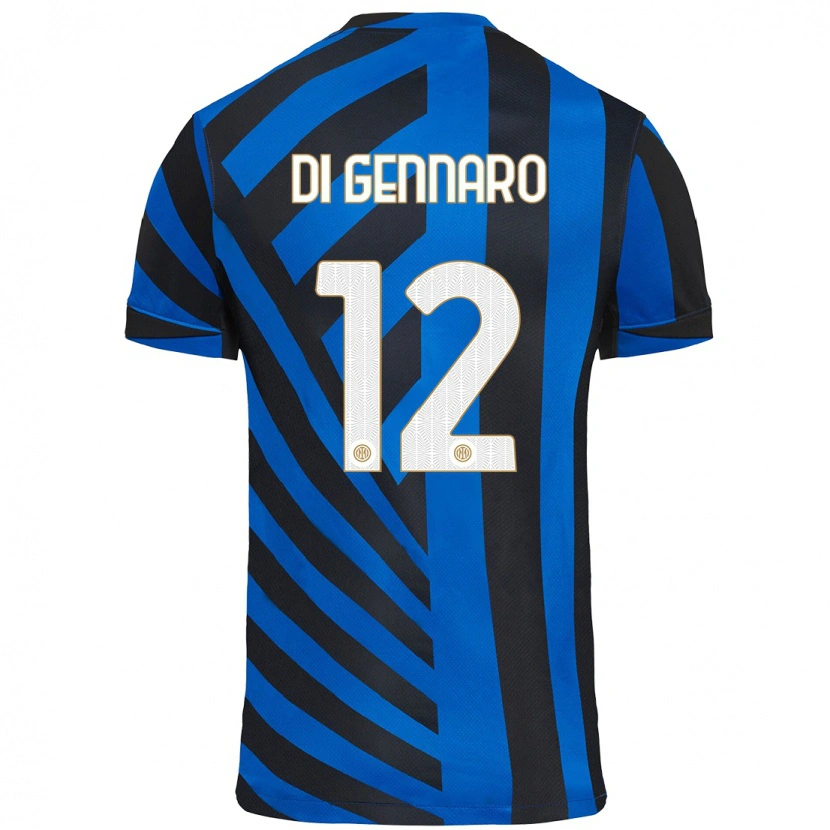 Danxen Niño Camiseta Raffaele Di Gennaro #12 Azul Negro 1ª Equipación 2024/25 La Camisa