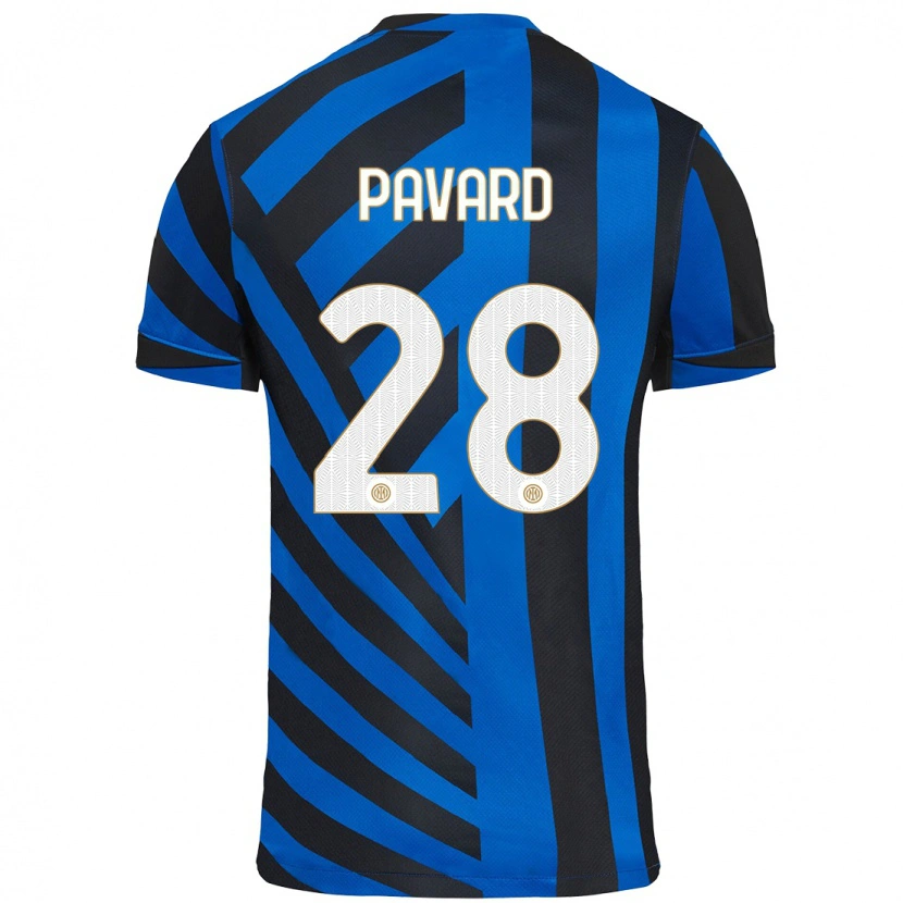 Danxen Niño Camiseta Benjamin Pavard #28 Azul Negro 1ª Equipación 2024/25 La Camisa