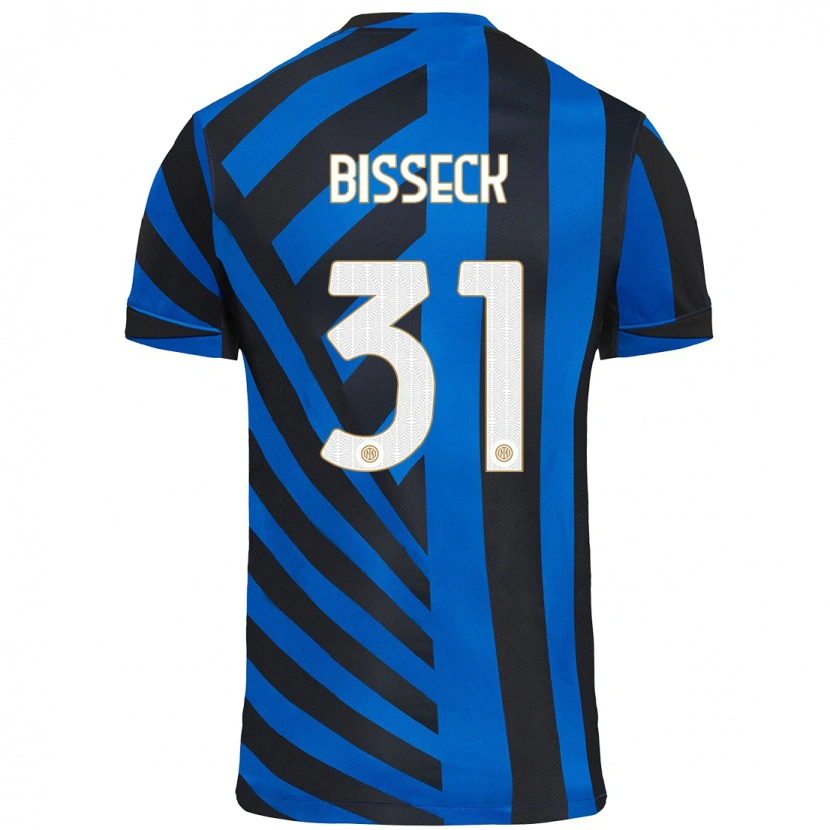 Danxen Niño Camiseta Yann Bisseck #31 Azul Negro 1ª Equipación 2024/25 La Camisa