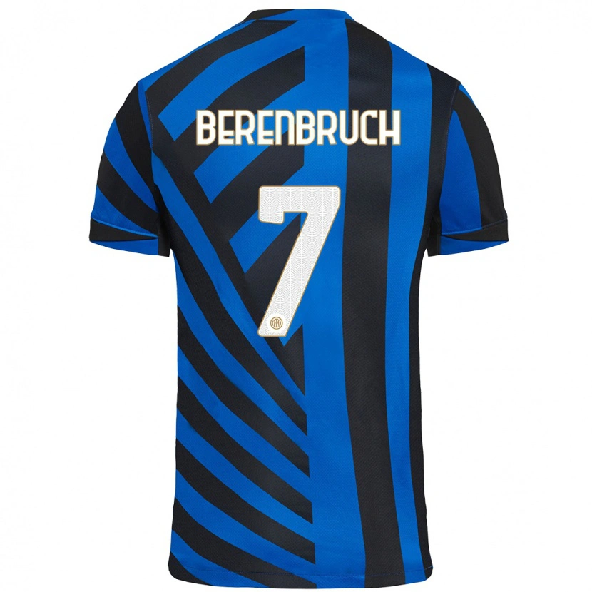 Danxen Niño Camiseta Thomas Berenbruch #7 Azul Negro 1ª Equipación 2024/25 La Camisa